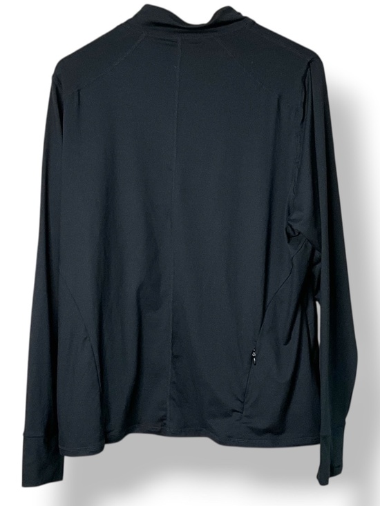 FABLETICS Black Mock Neck Long Sleeve Top w Thumbholes Back Zip Pocket Sz 1X NWT - Picture 4 of 11